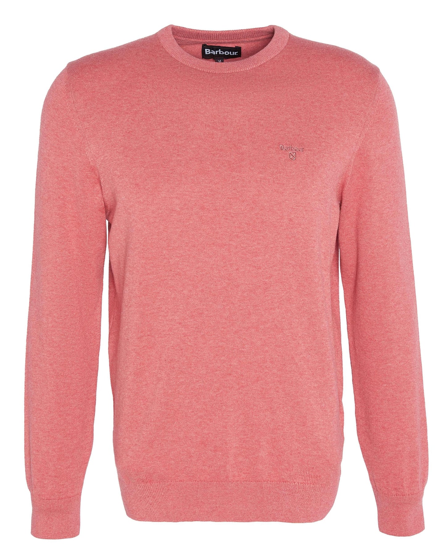 Barbour Pima Cotton Mens Crew Sweatshirt - Pink Clay