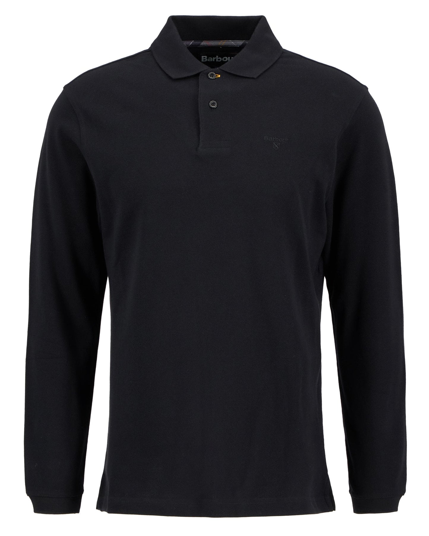 Barbour Sports Mens Long Sleeve Polo Shirt - Black