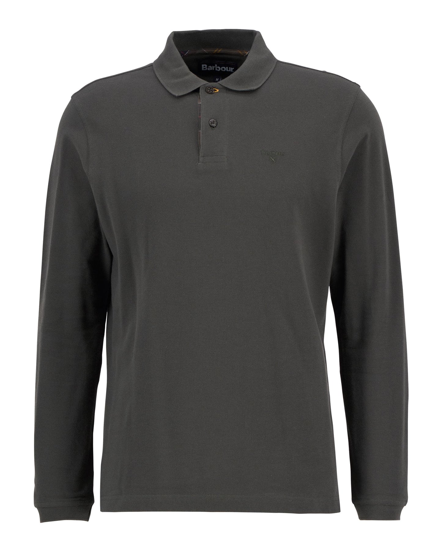 Barbour Sports Mens Long Sleeve Polo Shirt - Forest