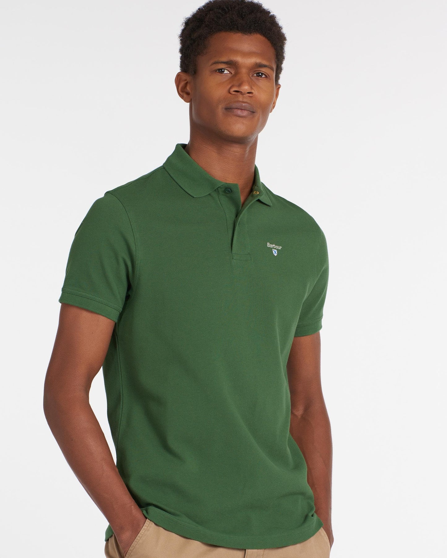 Barbour Mens Sports Polo Shirt - Racing Green