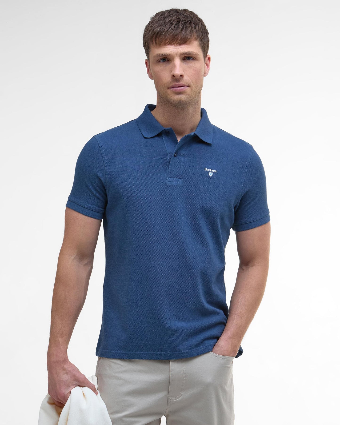 Barbour Mens Sports Polo Shirt - Dark Denim