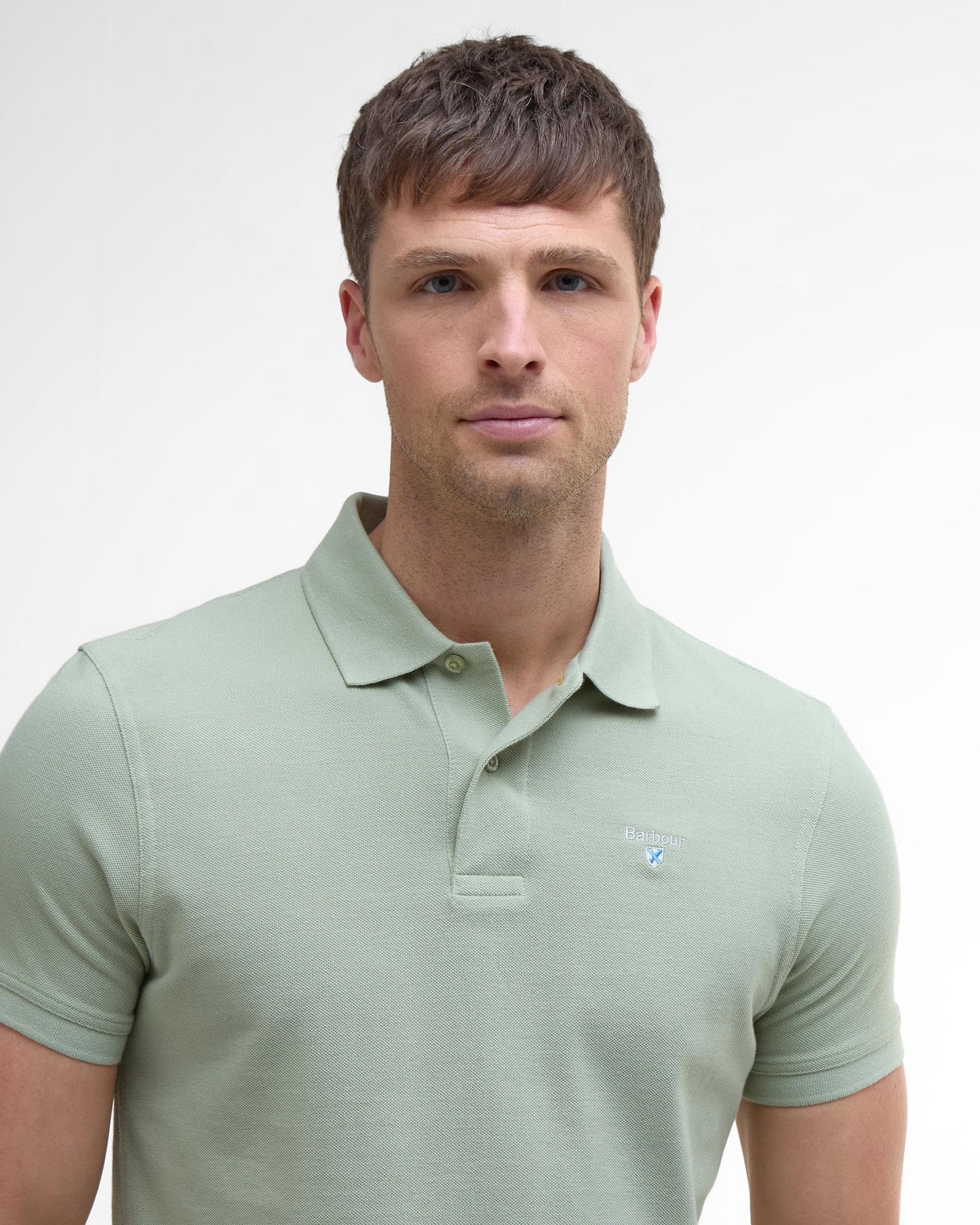 Barbour Mens Sports Polo Shirt - Seagrass