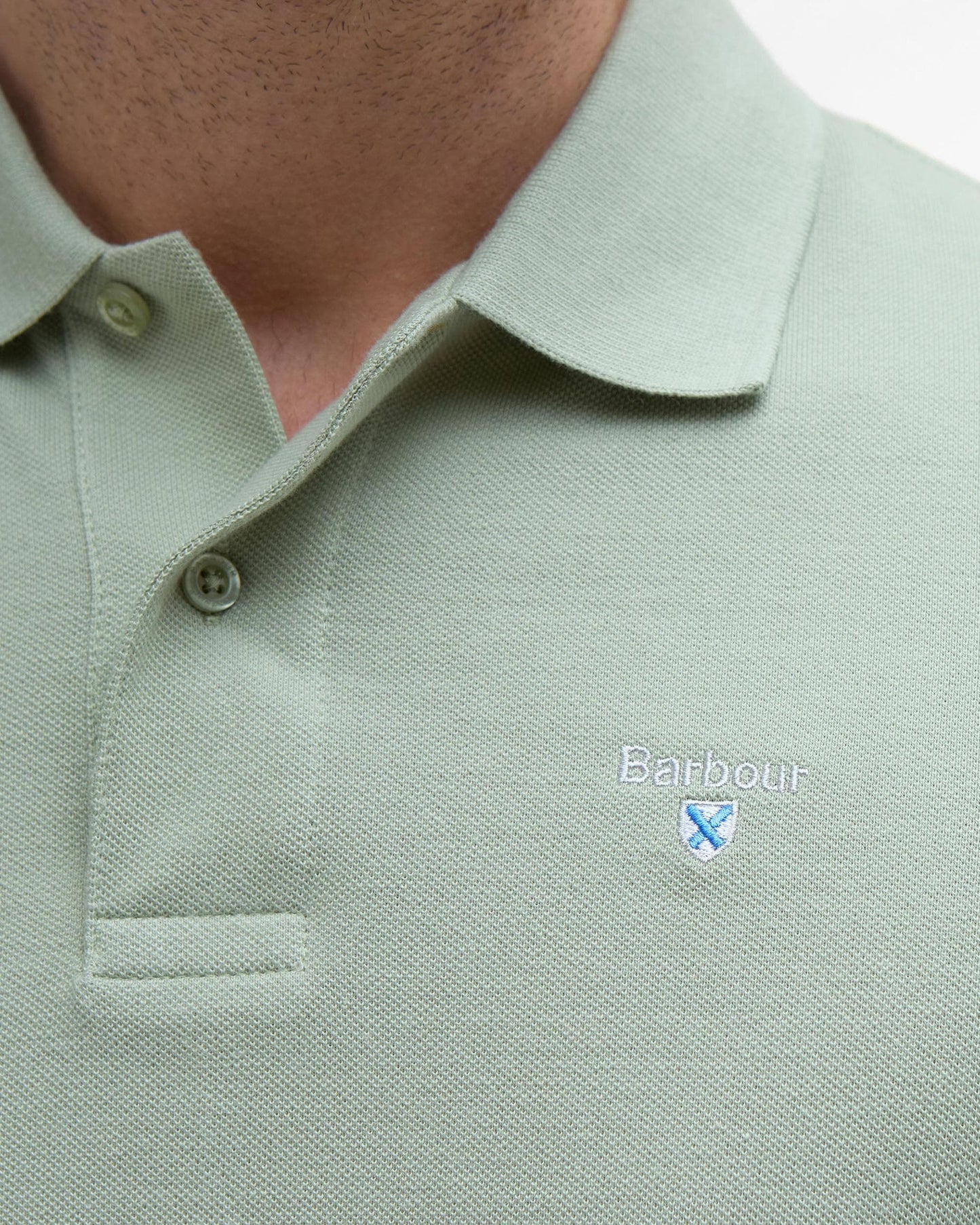 Barbour Mens Sports Polo Shirt - Seagrass