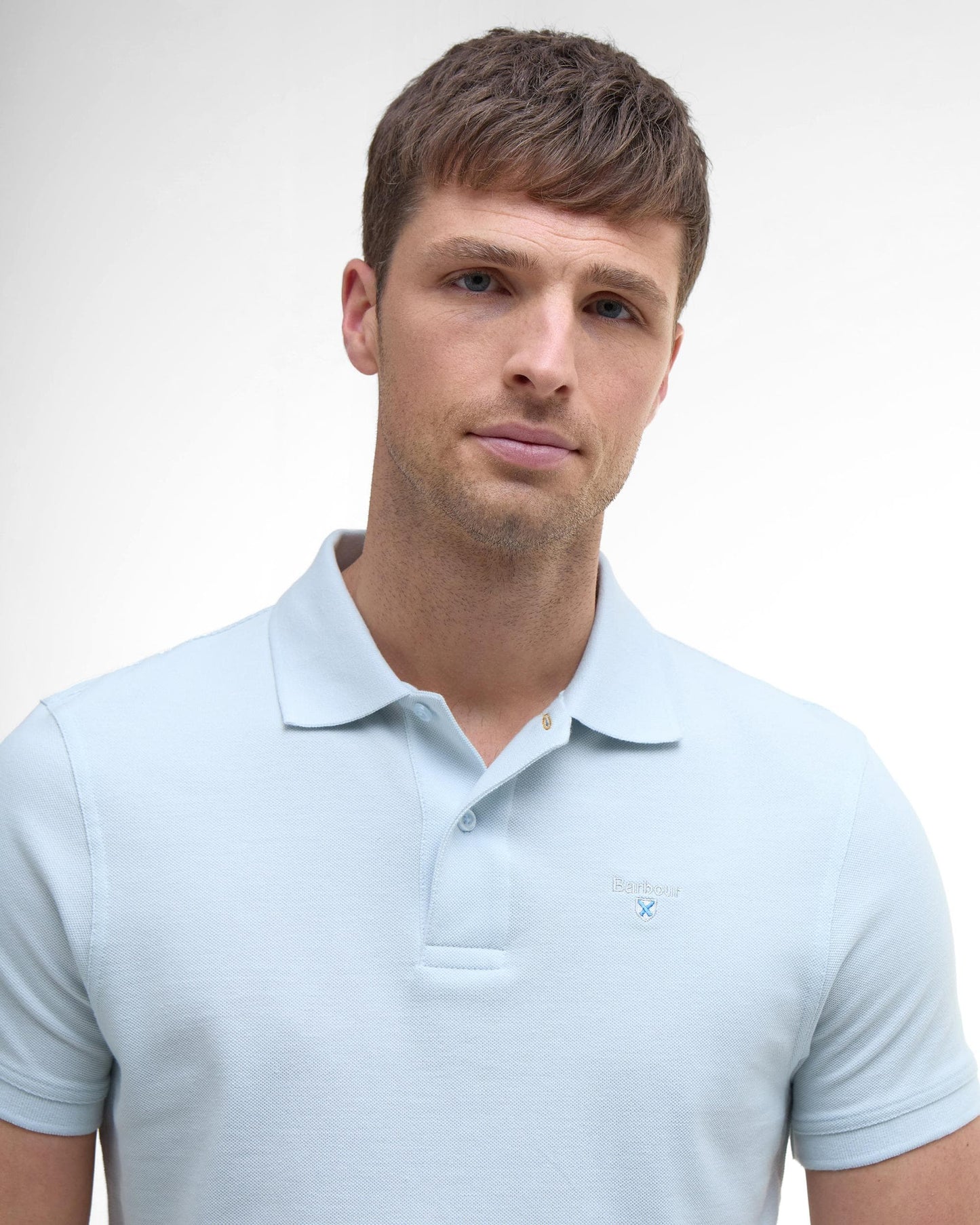 Barbour Mens Sports Polo Shirt - Bleached Blue