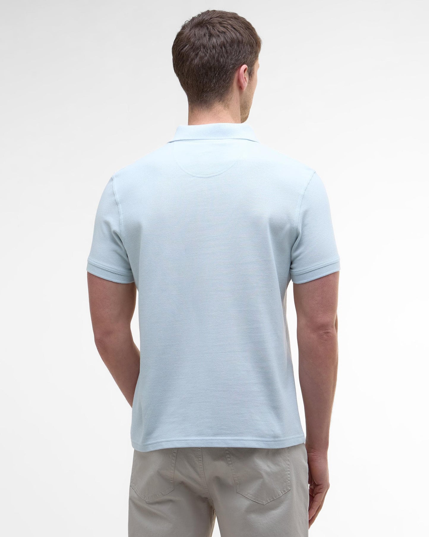 Barbour Mens Sports Polo Shirt - Bleached Blue