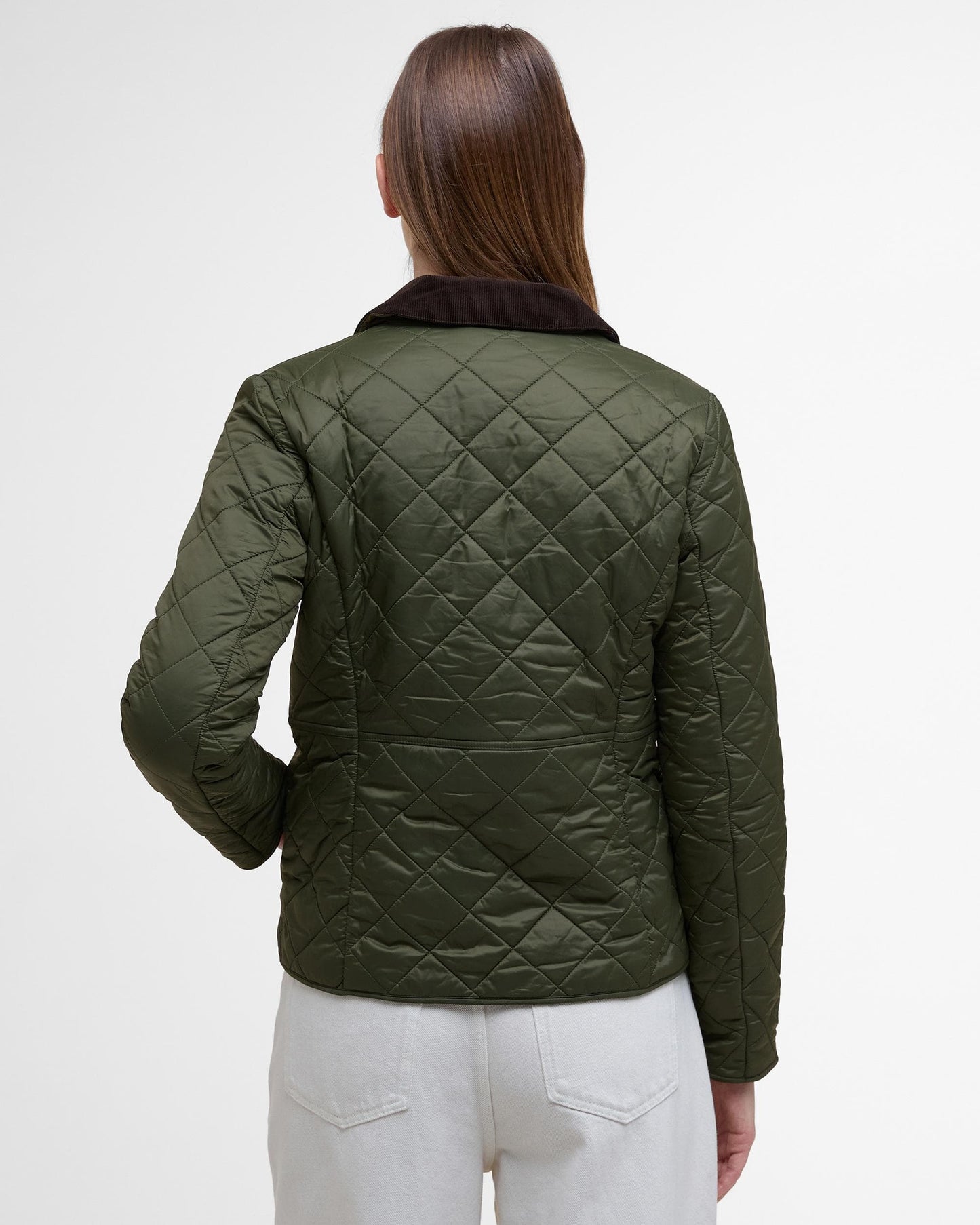Barbour Deveron Polarquilt Womens Jacket - Olive/Pearl