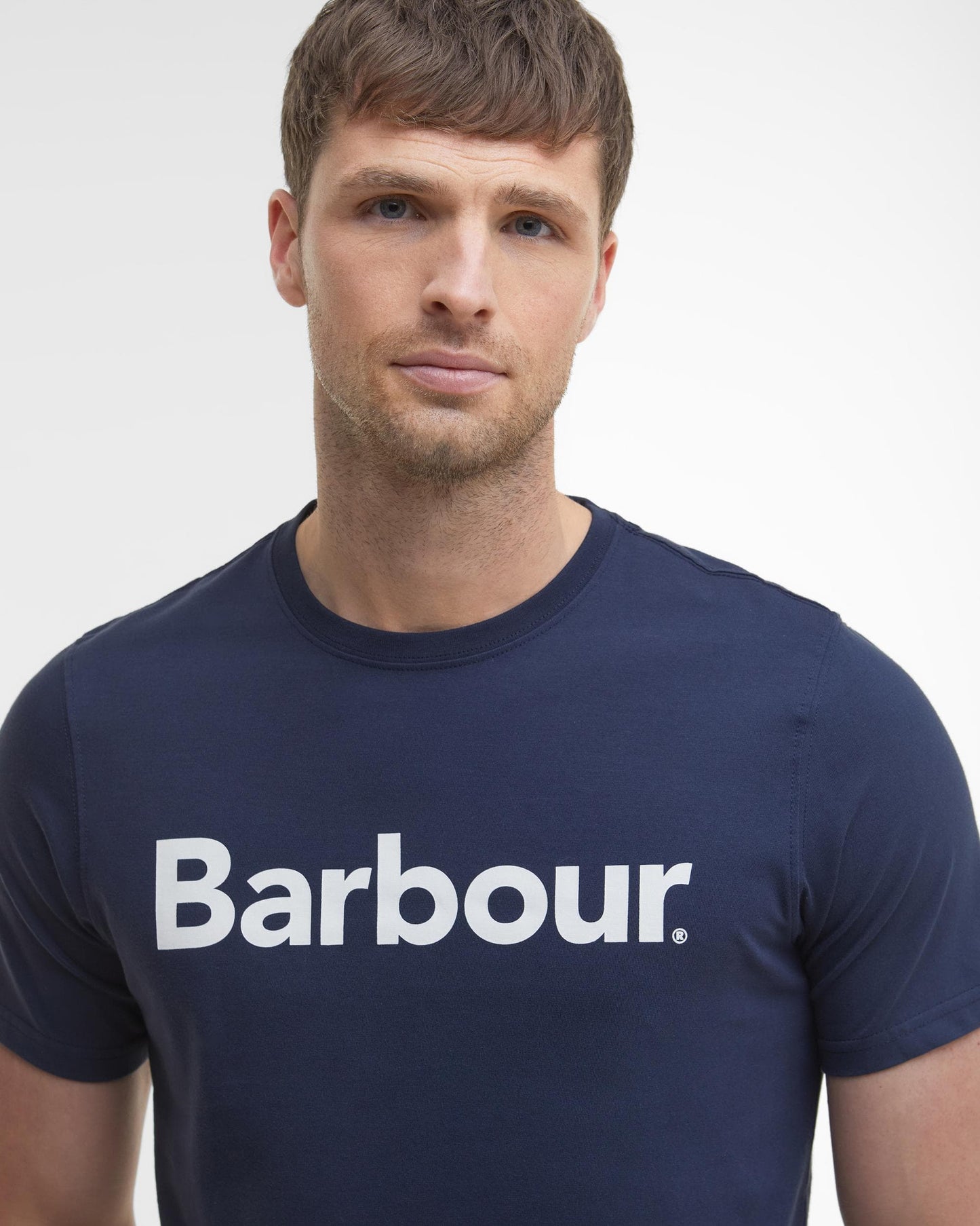 Barbour Logo Mens T-Shirt - New Navy