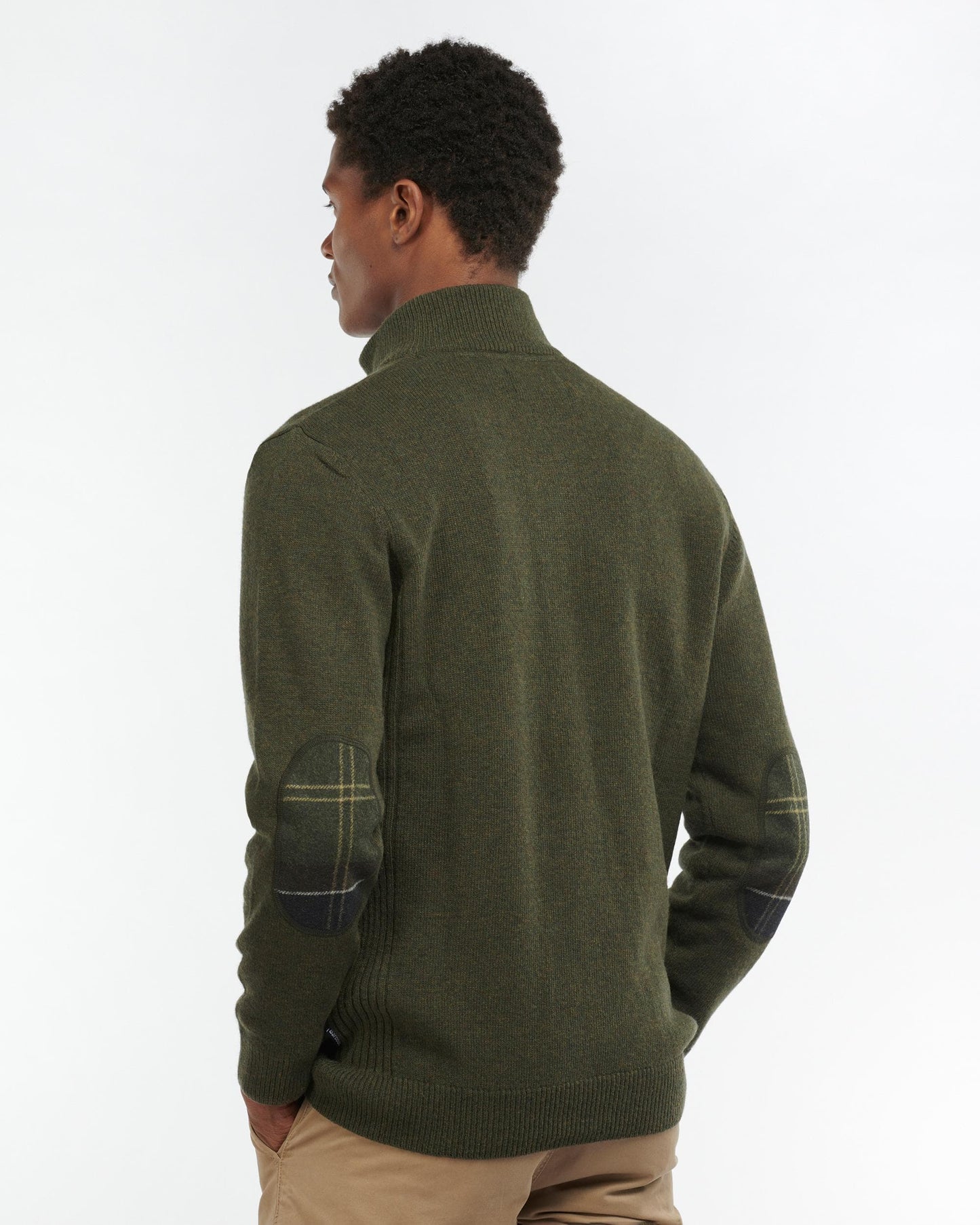 Barbour Holden Mens Half Zip - Olive Marl