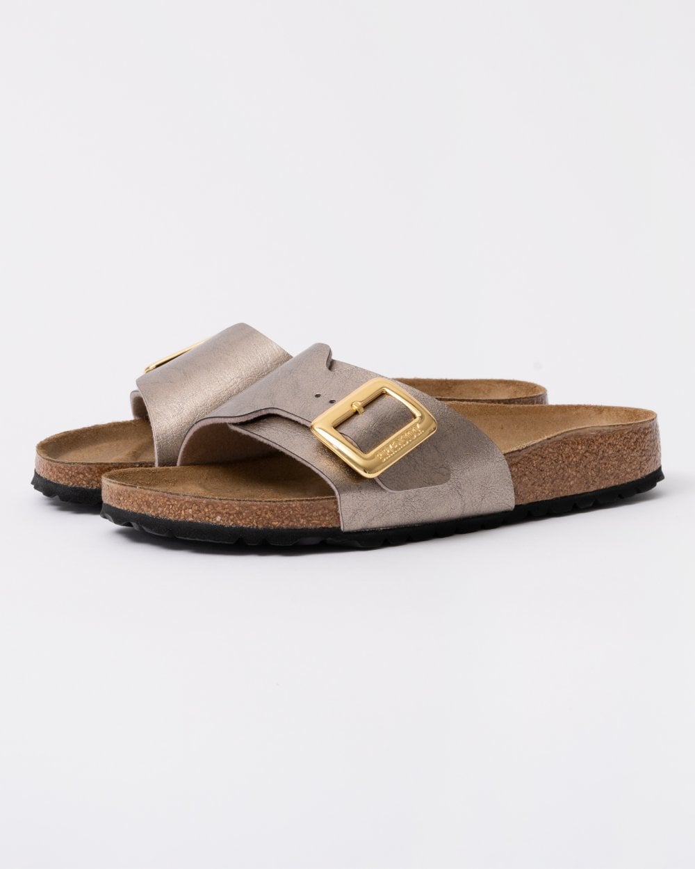 Birkenstock Catalina Cushion Big Buckle Womens Birko-Flor Sandals - Graceful Taupe