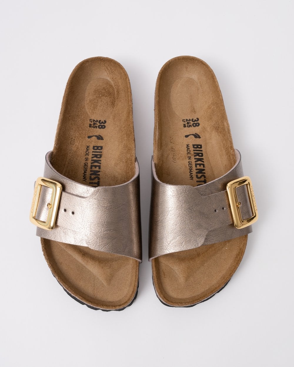 Birkenstock Catalina Cushion Big Buckle Womens Birko-Flor Sandals - Graceful Taupe