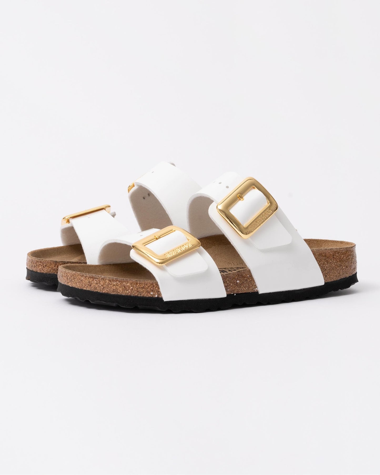 Birkenstock Sydney Cushion Big Buckle Womens Birko-Flor Patent Sandals