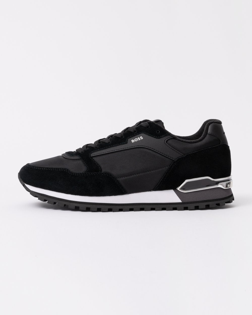 BOSS Orange Parkour-L Mens Suede/Mesh Trainers - Black 004