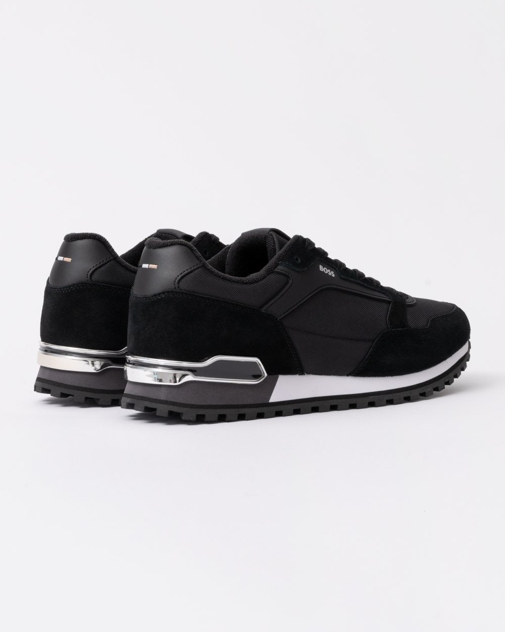 BOSS Orange Parkour-L Mens Suede/Mesh Trainers - Black 004