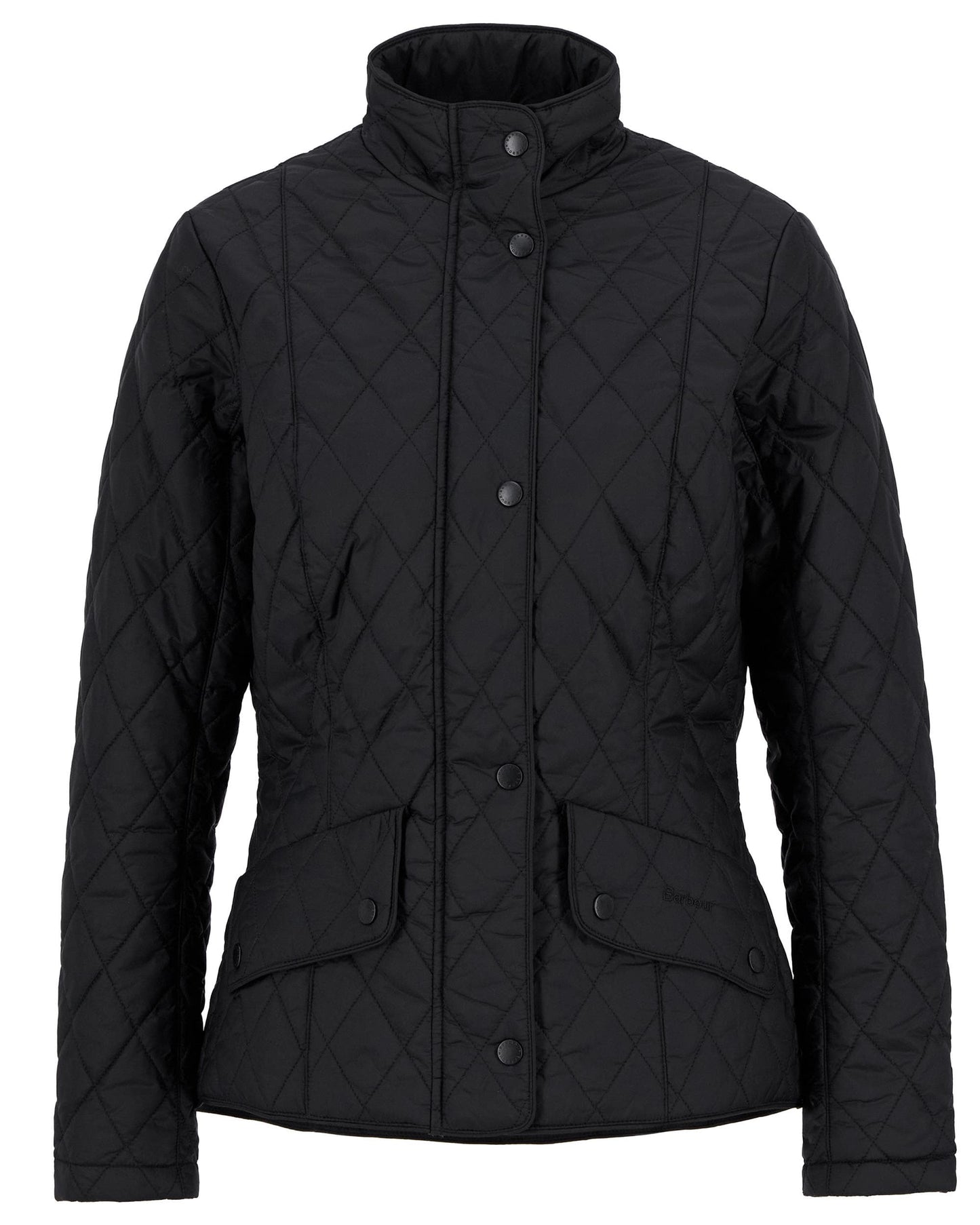 Barbour Flyweight Cavalry Quilted Ladies Jacket - Black/Stone