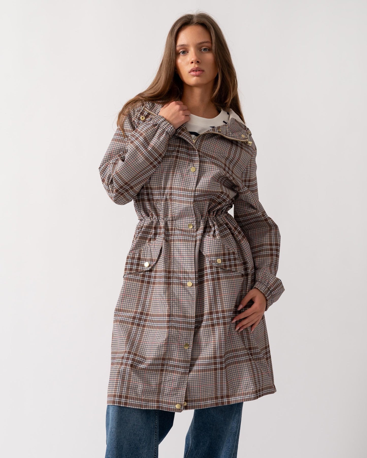 Joules Holkham Womens Raincoat - Dartmoor Check