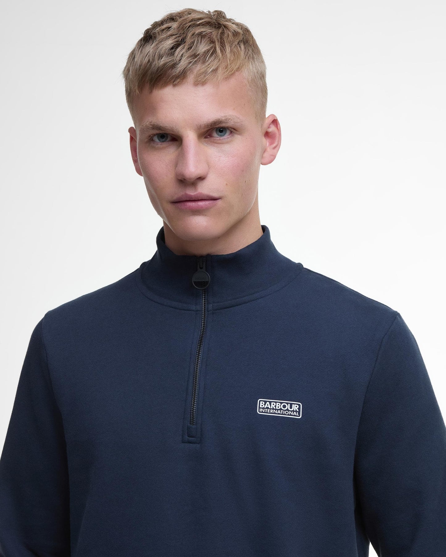 Barbour International Essential Half-Zip Mens Sweatshirt - International Navy