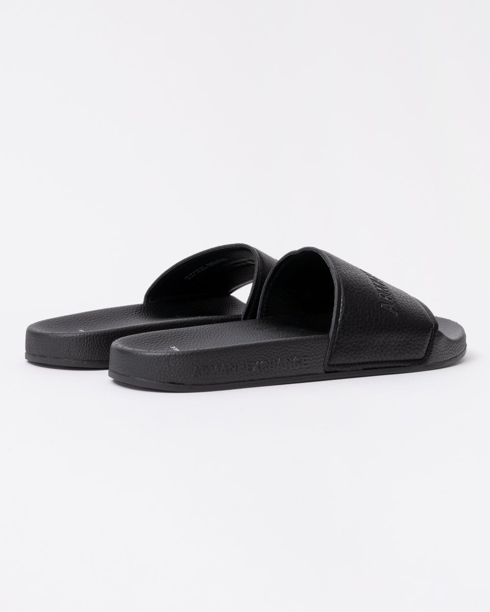 Armani Exchange Mens Tumbled PU Sliders
