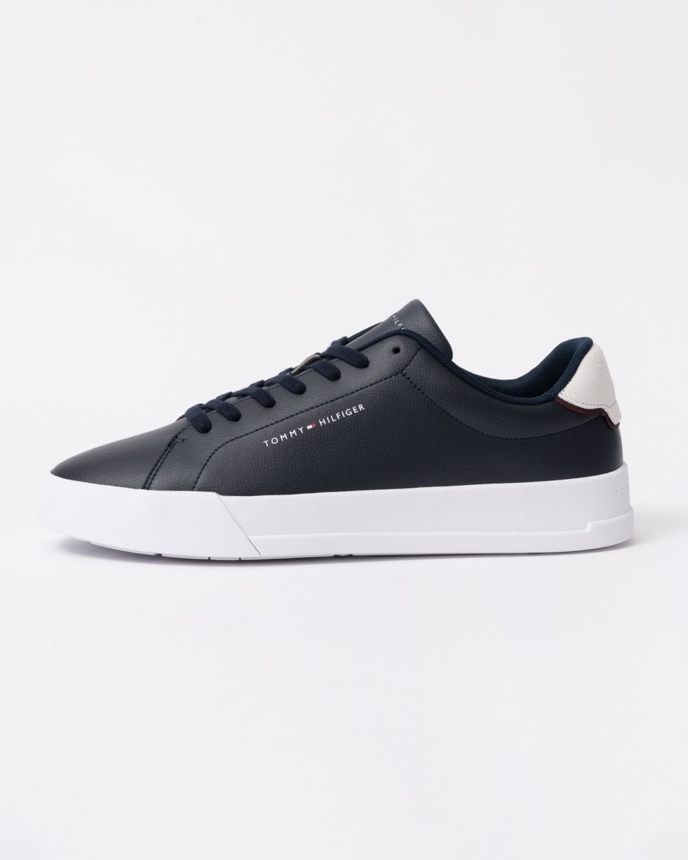 Tommy Hilfiger Court Leather Detailed Mens Trainer - Desert Sky