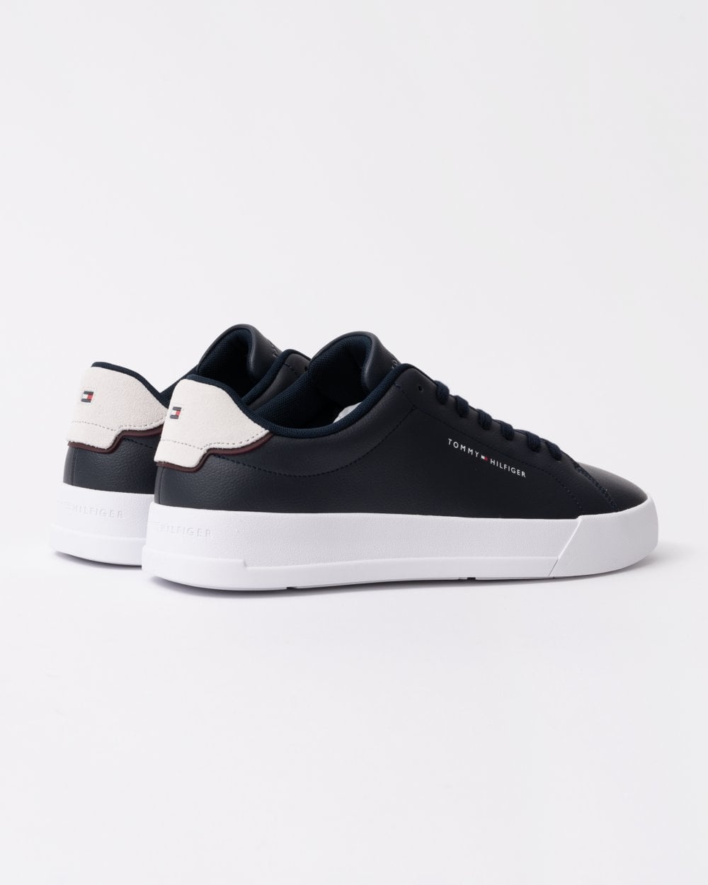 Tommy Hilfiger Court Leather Detailed Mens Trainer - Desert Sky