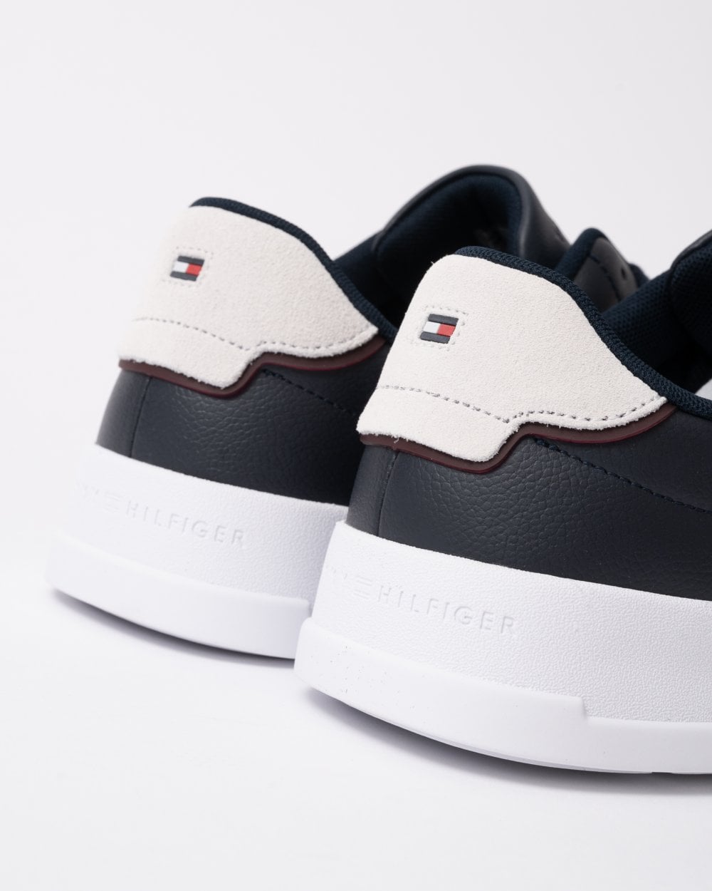 Tommy Hilfiger Court Leather Detailed Mens Trainer - Desert Sky