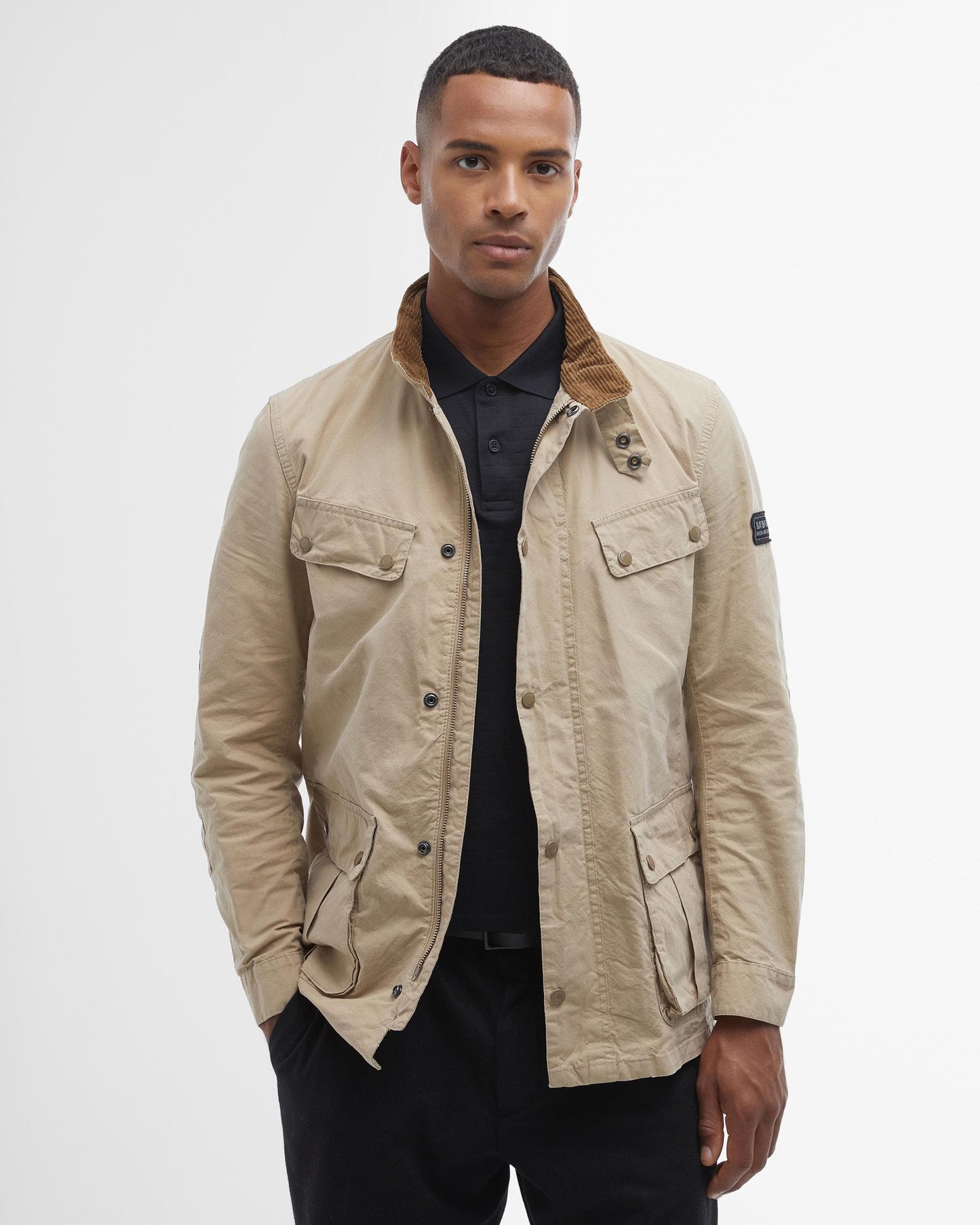 Barbour International Summer Wash Duke Mens Jacket - Beige