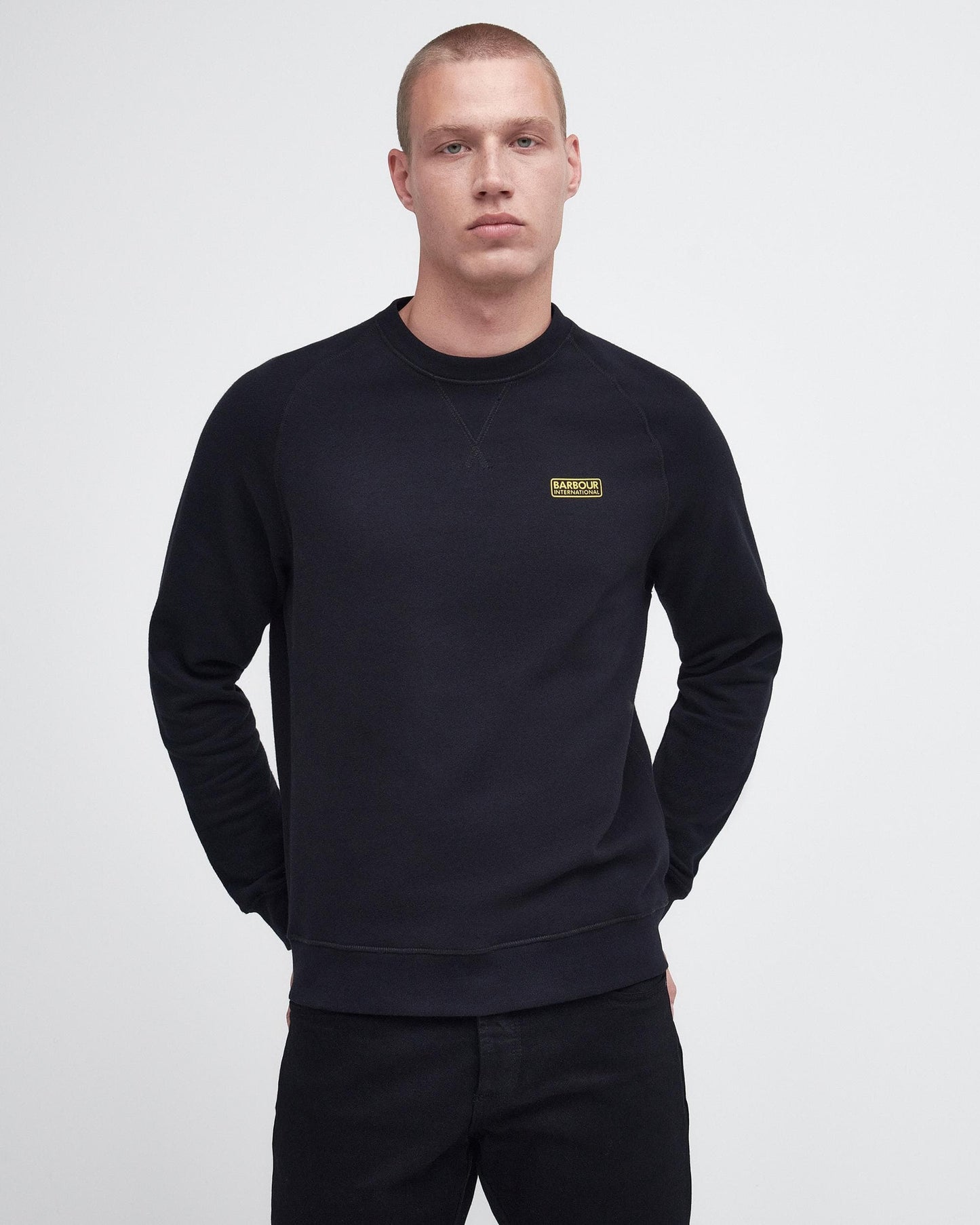 Barbour International Essential Crew Mens Sweatshirt - Black