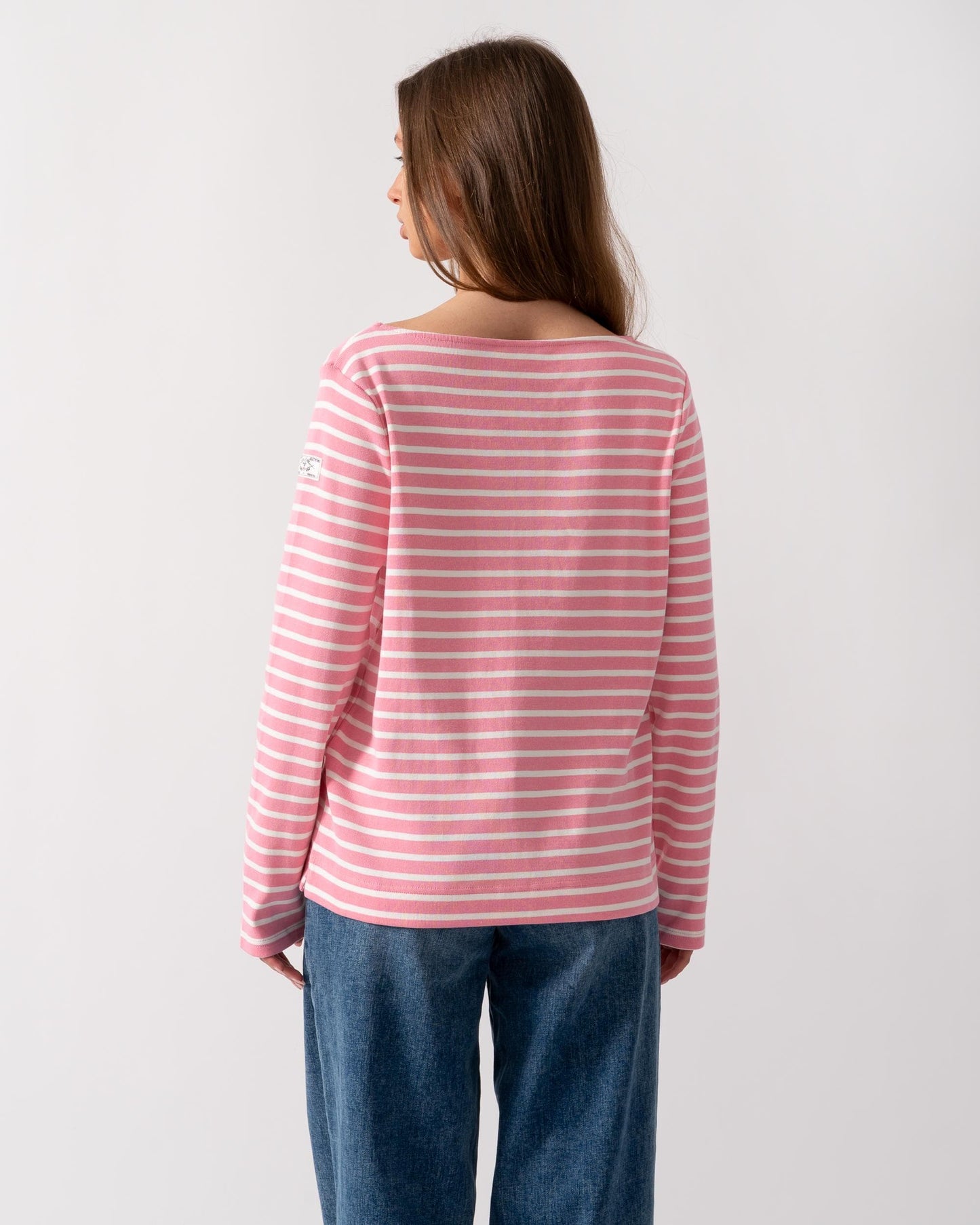 Joules Harbour Womens Broad Stripe Breton Top - Pink Stripe