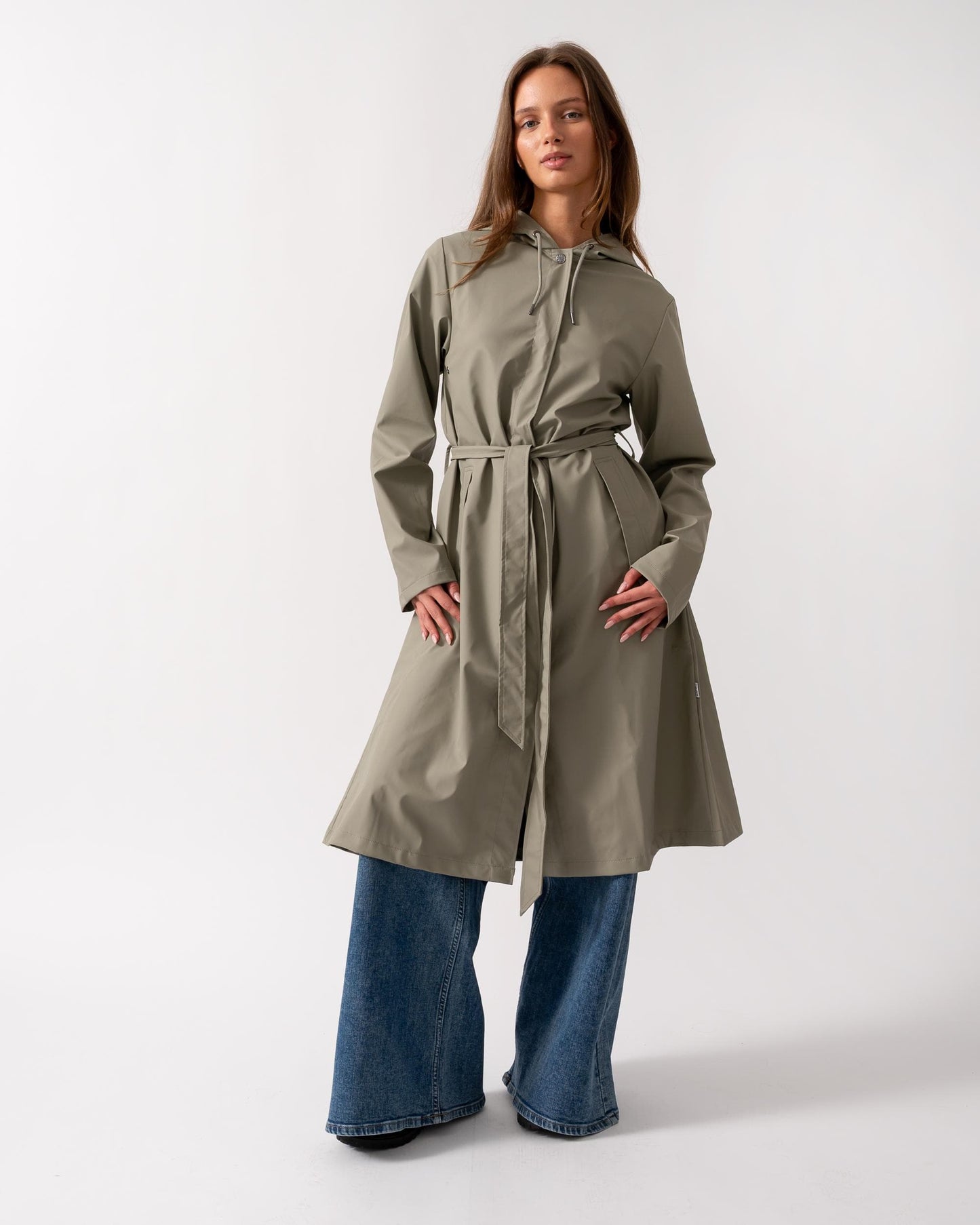 Rains Womens A-Line Longer Jacket - 108 Drift