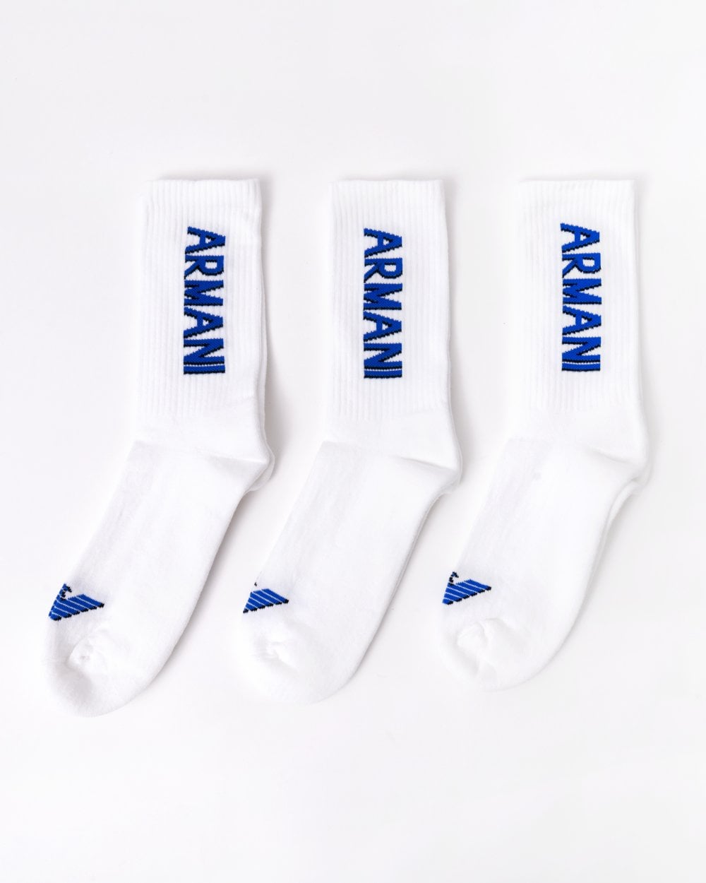 Emporio Armani 3 Pack Mens Sport Socks - White/White/White