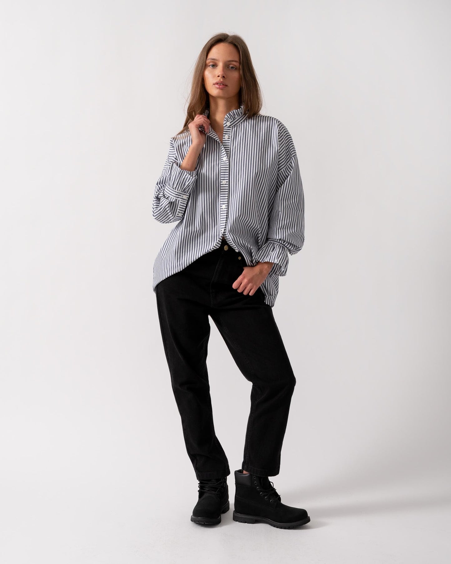 Joules Mae Womens Frill Neck Shirt