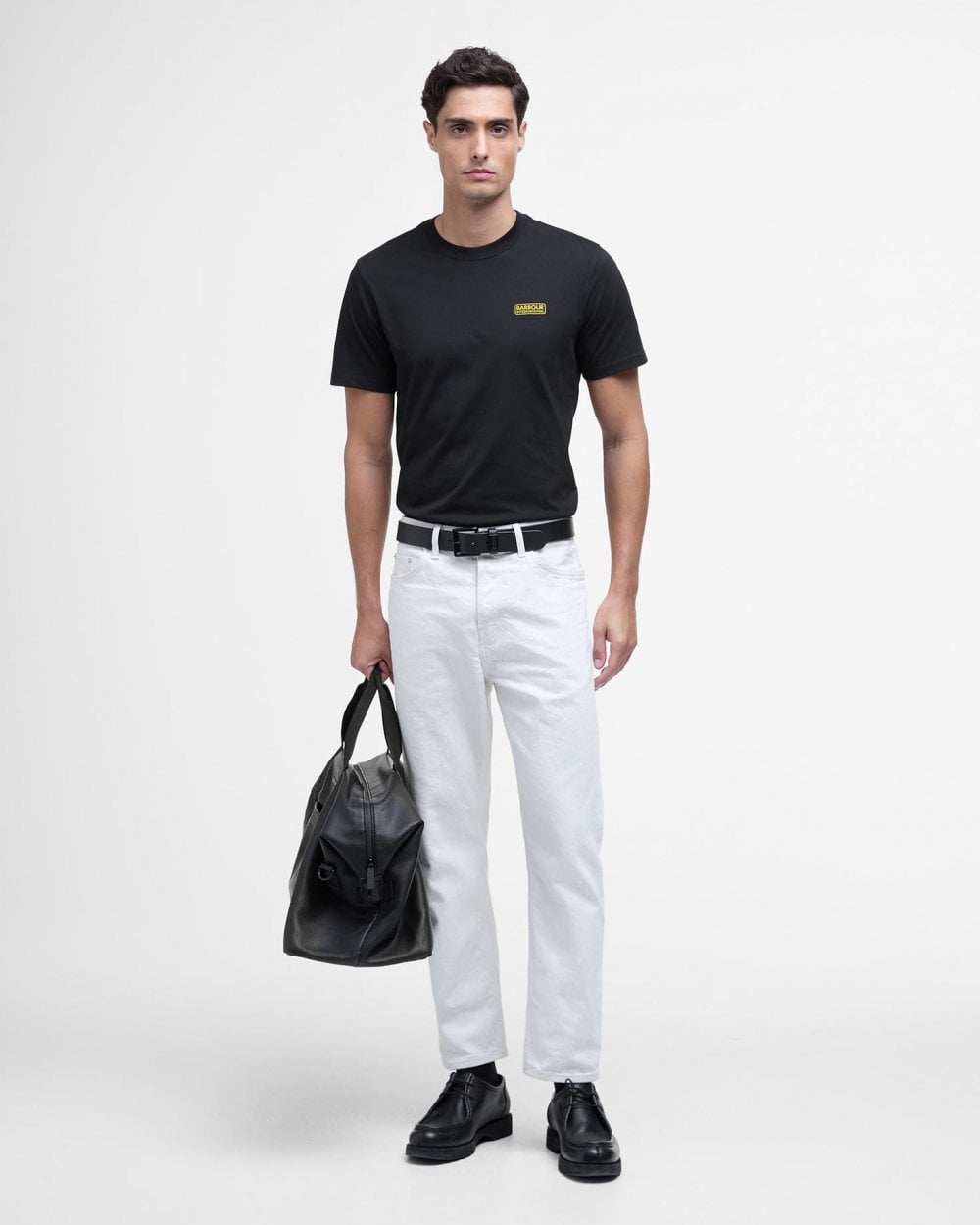 Barbour International Small Logo Mens T-Shirt - Black/Yellow