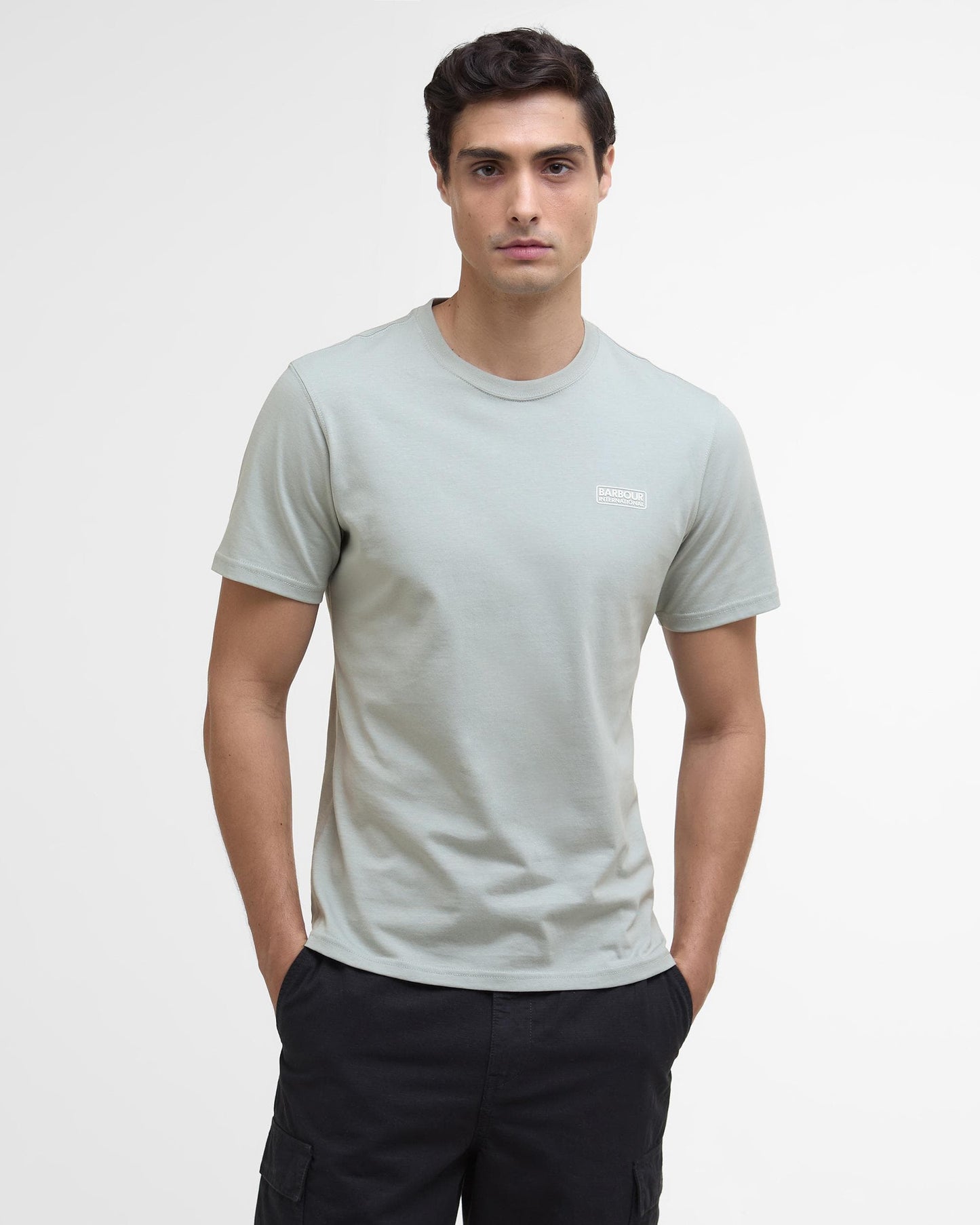 Barbour International Small Logo Mens T-Shirt - Mineral Grey