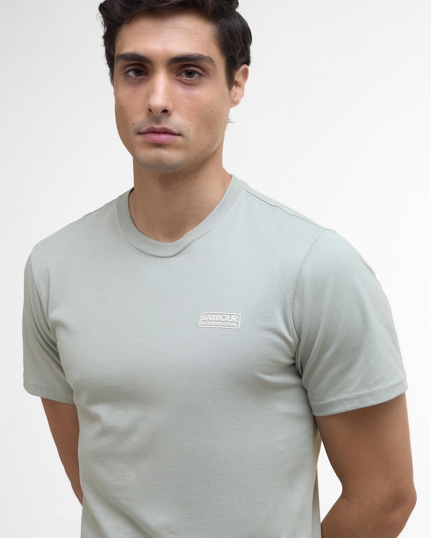 Barbour International Small Logo Mens T-Shirt - Mineral Grey