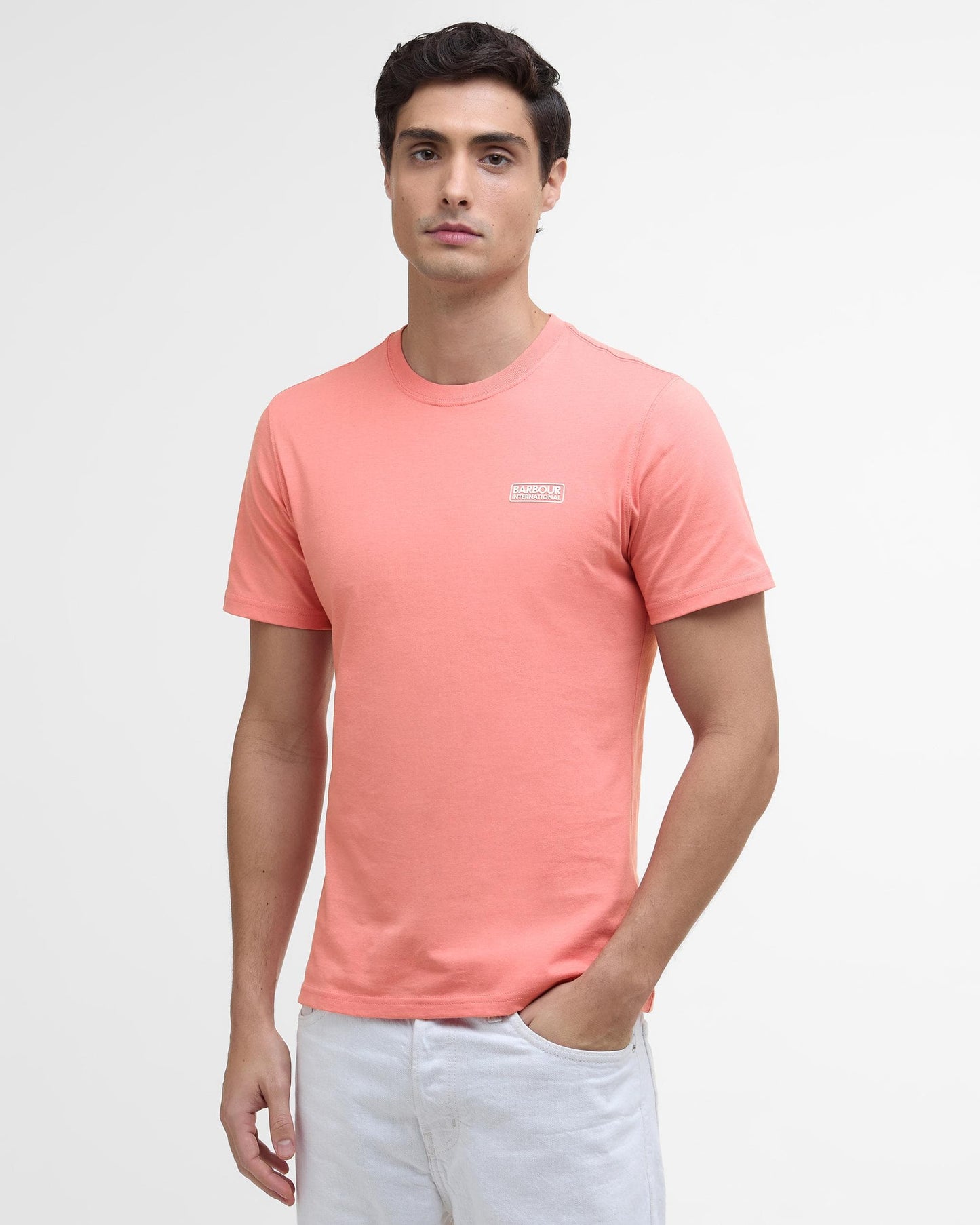 Barbour International Small Logo Mens T-Shirt - Coral