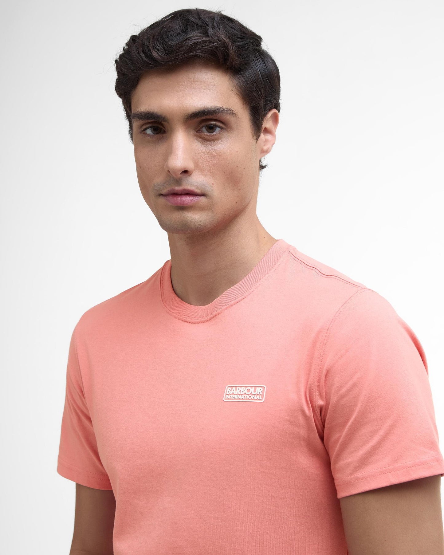 Barbour International Small Logo Mens T-Shirt - Coral
