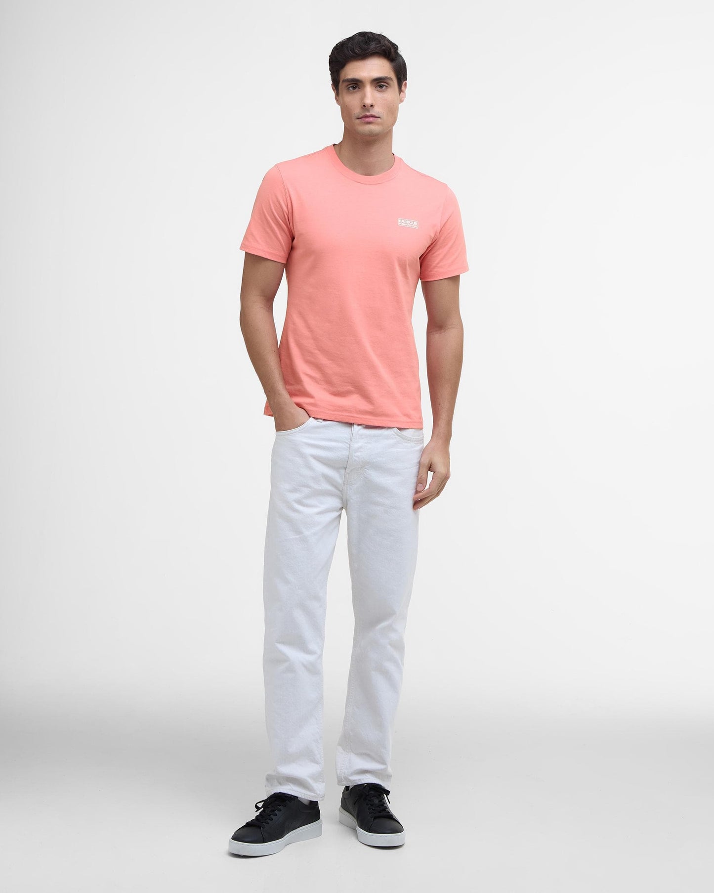 Barbour International Small Logo Mens T-Shirt - Coral