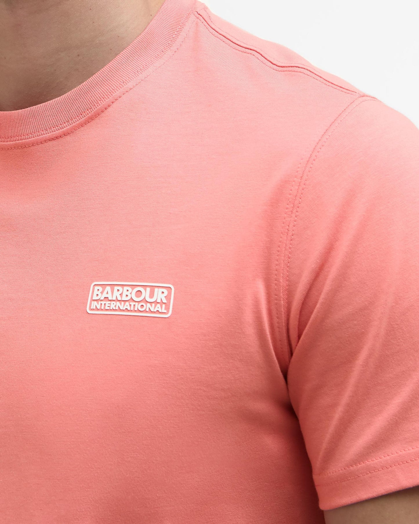 Barbour International Small Logo Mens T-Shirt - Coral