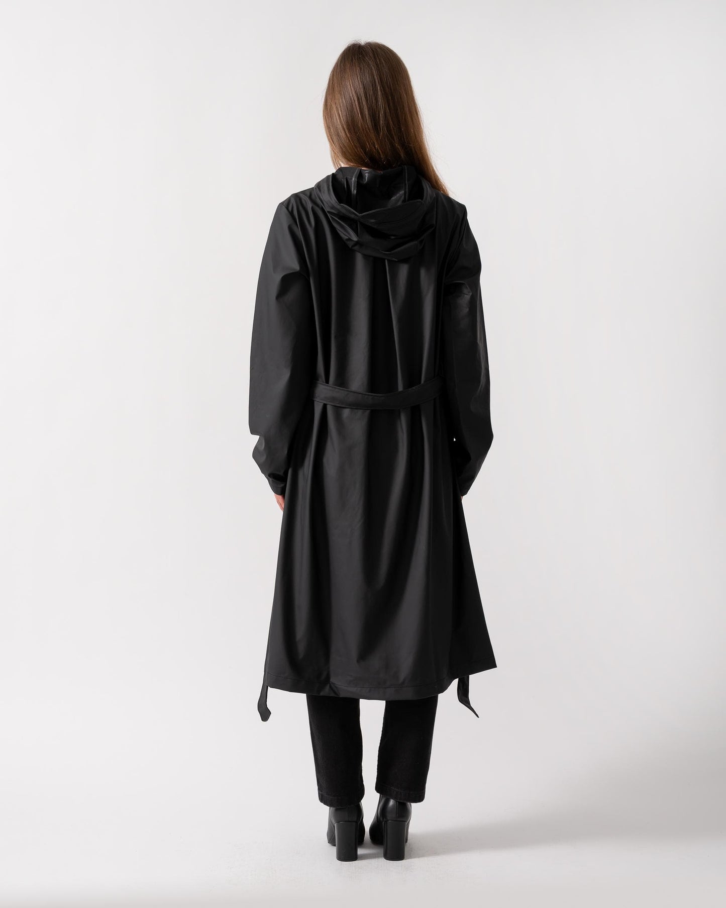 Rains Womens A-Line Longer Jacket - 01 Black