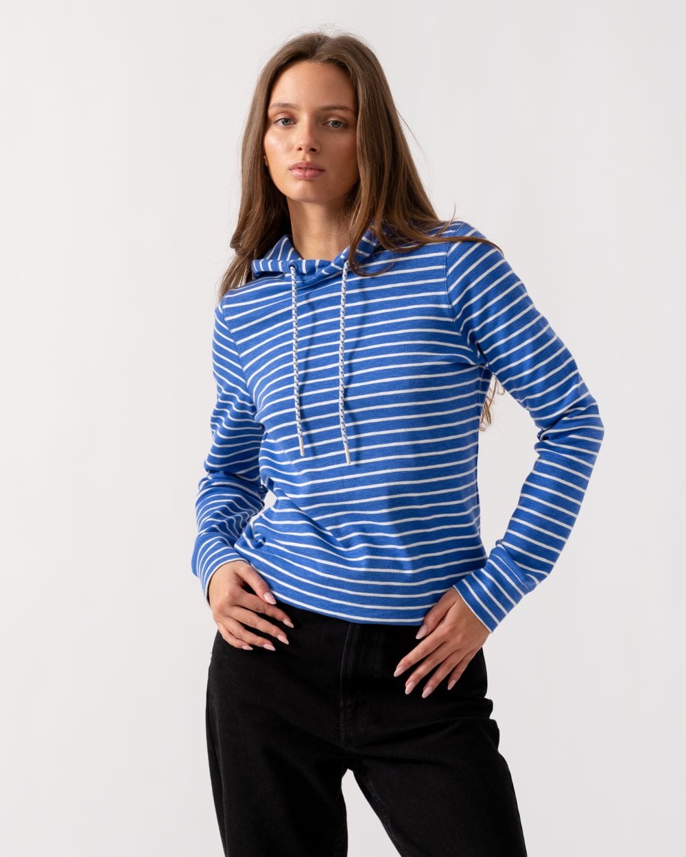 Joules Marlston Womens Striped Pullover Hoodie