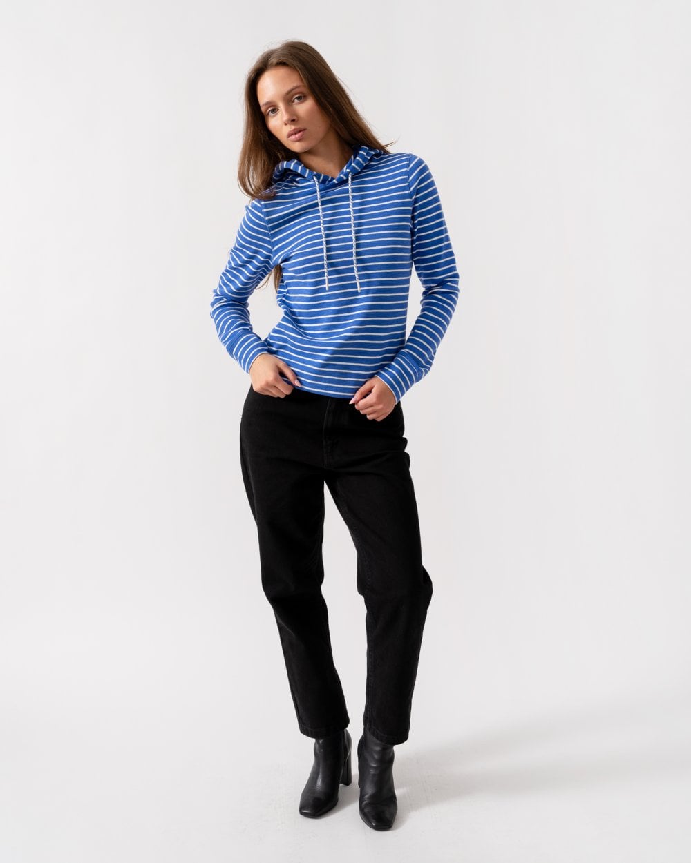 Joules Marlston Womens Striped Pullover Hoodie