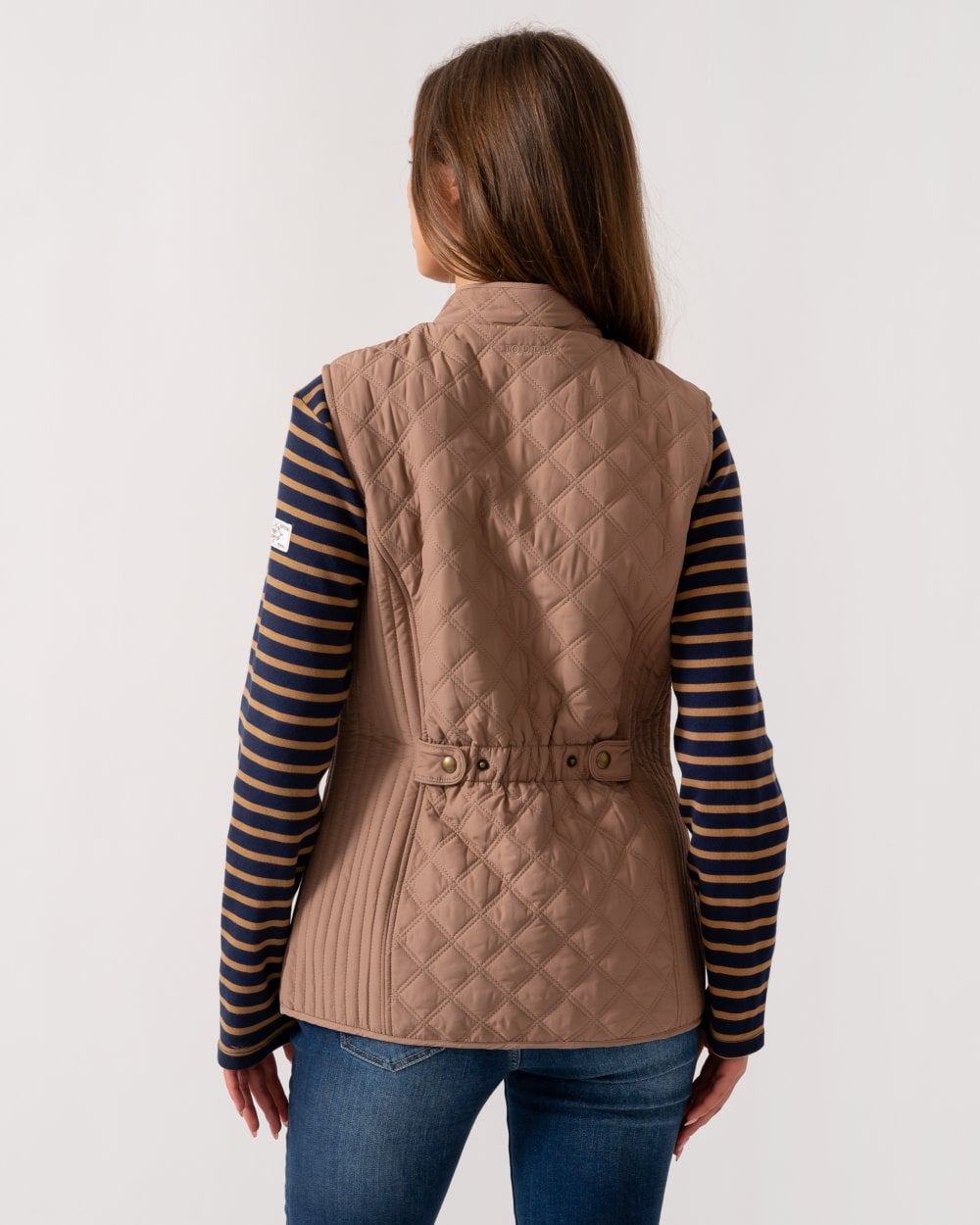 Joules Minx Womens Diamond Quilt Gilet - Light Brown