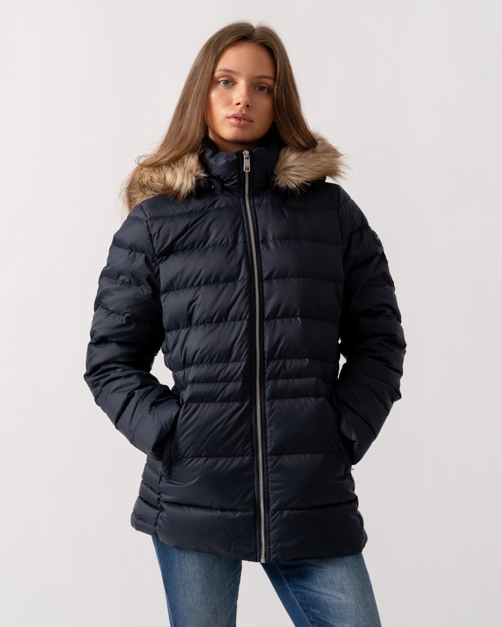 Tommy Hilfiger Tyra Down Faux Fur Womens Jacket