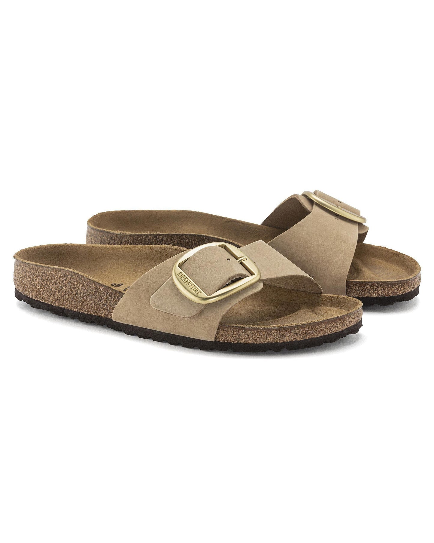 Birkenstock Madrid Big Buckle Womens Nubuck Leather Sandals - Sandcastle
