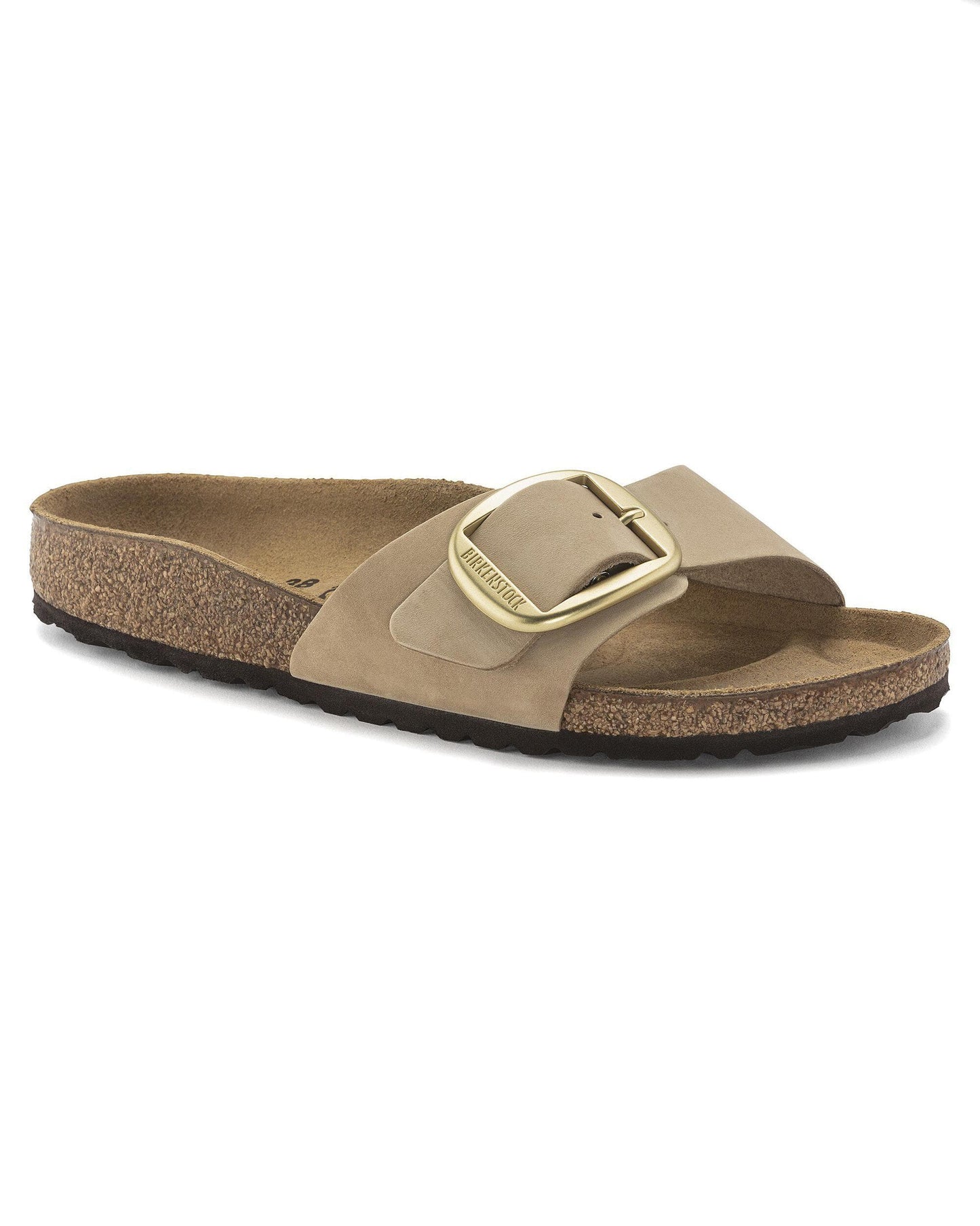 Birkenstock Madrid Big Buckle Womens Nubuck Leather Sandals - Sandcastle