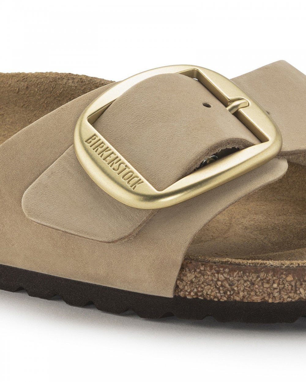 Birkenstock Madrid Big Buckle Womens Nubuck Leather Sandals - Sandcastle