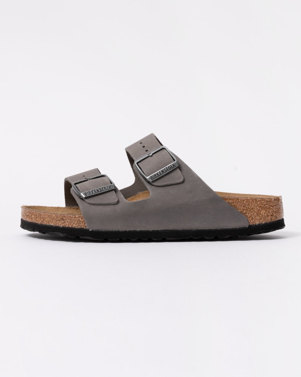 Birkenstock Arizona Oiled Natural Leather Womens Sandals - Iron