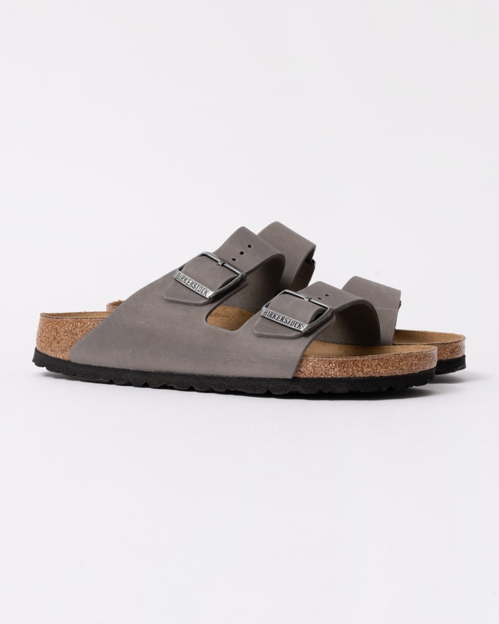 Birkenstock Arizona Oiled Natural Leather Womens Sandals - Iron