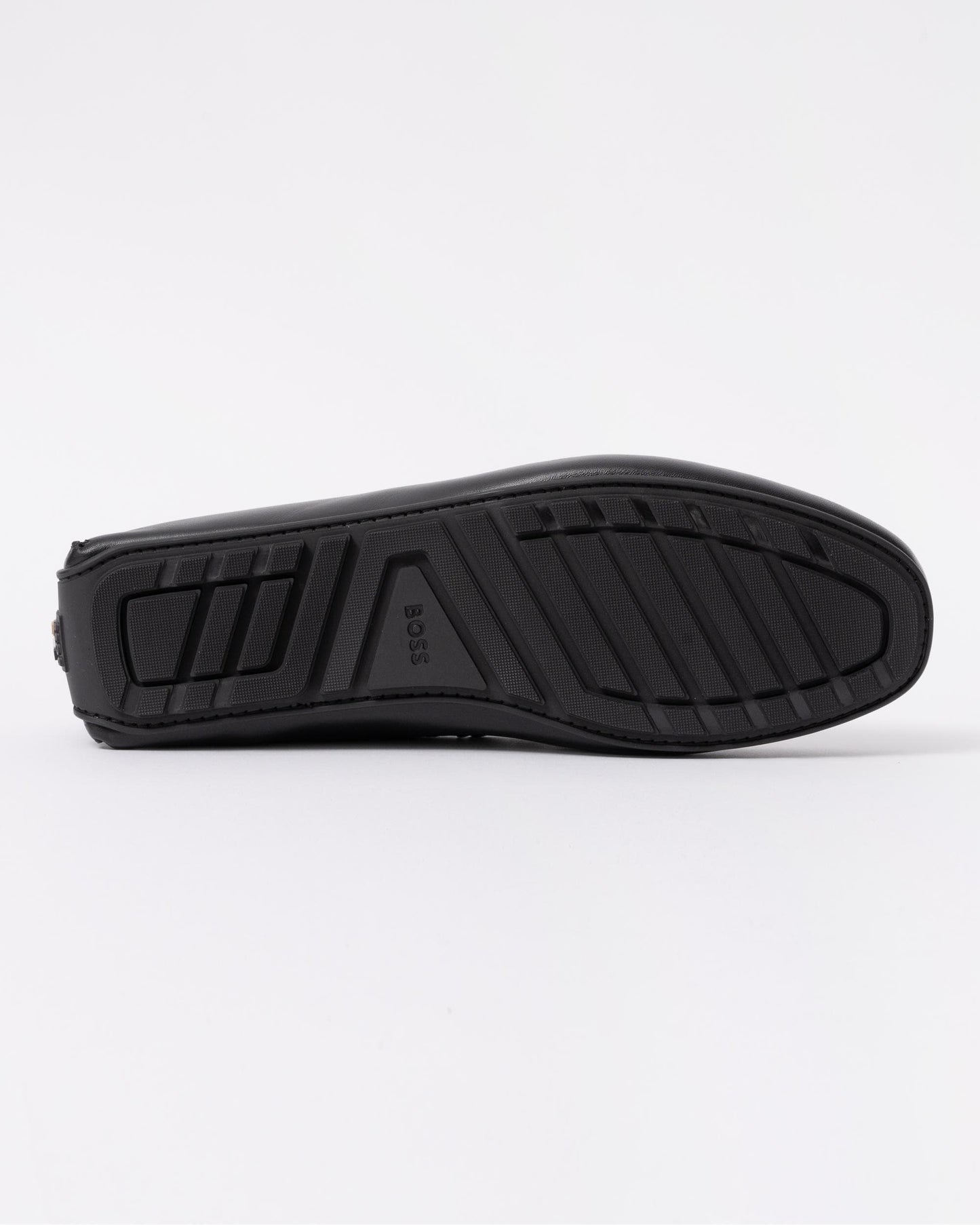 BOSS Orange Noel Mens Italian Leather Driving Moccasins - Black 001