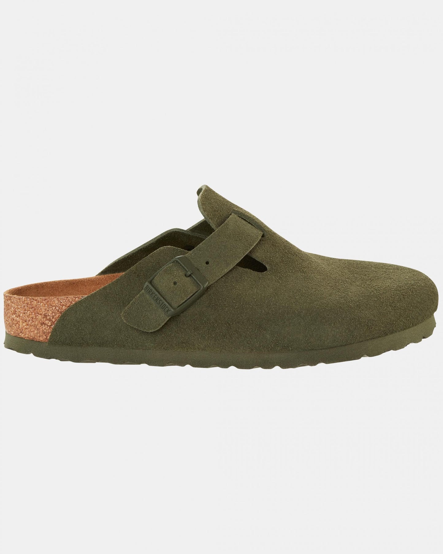 Birkenstock Boston Suede Leather Womens Clogs - Thyme