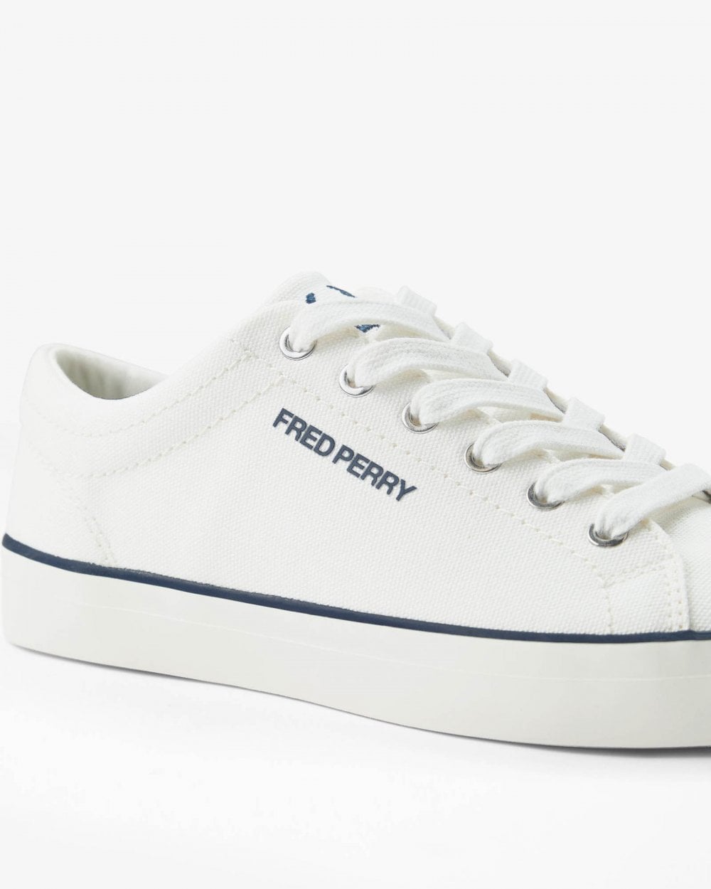 Fred Perry Baseline Canvas Mens Trainers - Snow White 129